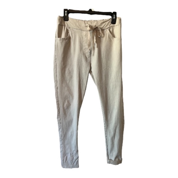 👖 EUC++ VENTI 6 Women’s Tan Crinkle Jogger Pants | Size S - Picture 4 of 6